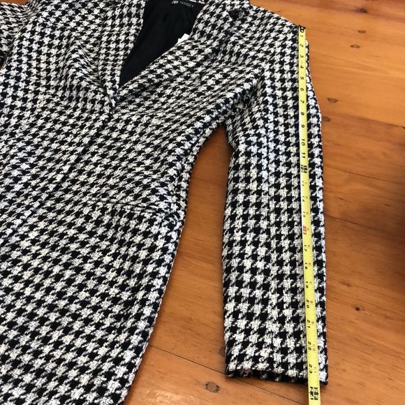 NWT Zara Houndstooth Structured Blazer Dress - Picture 13 of 16